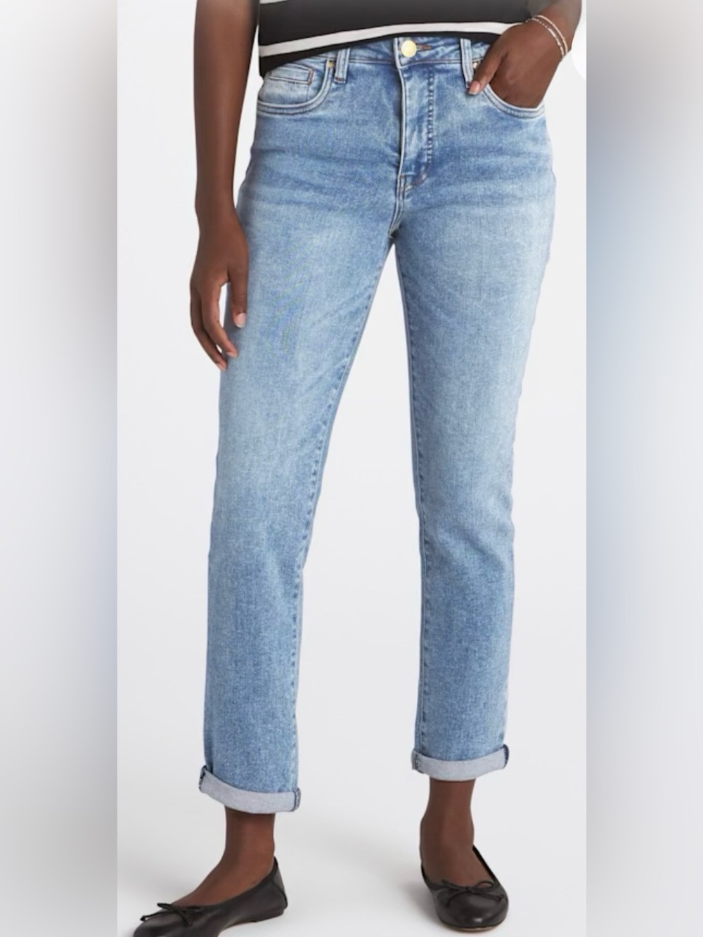 Kut from the Kloth Light Wash Straight-Leg Jeans